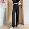 LANGSHA Women's 2025 Lightweight High-Waisted Straight-Leg Suit Pants