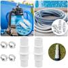 Pool Hose Connector With 2pcs Stainless Steel Hose Clamps 1 1/4in Or 1 1/2in Pool Hose Adapter Pool Vacuum Kitchen Water Head