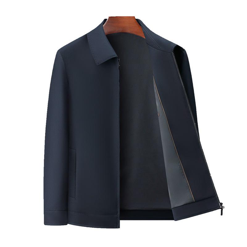 Men's Versatile Wool Lapel Jacket - Casual Business Dad Style for Autumn