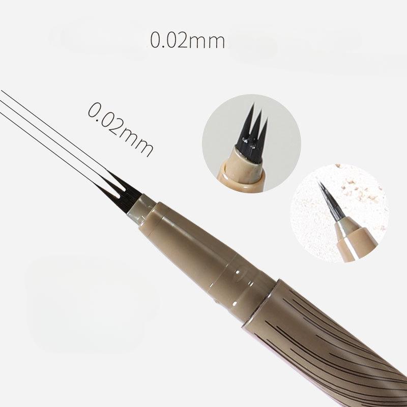 Lower Lash Eyebrow Pencil Three-claw Liquid Eyeliner Pen Waterproof and Sweat-proof Ultra-fine Quick-drying Split Eyebrow Pencil Lying Silkworm Pen