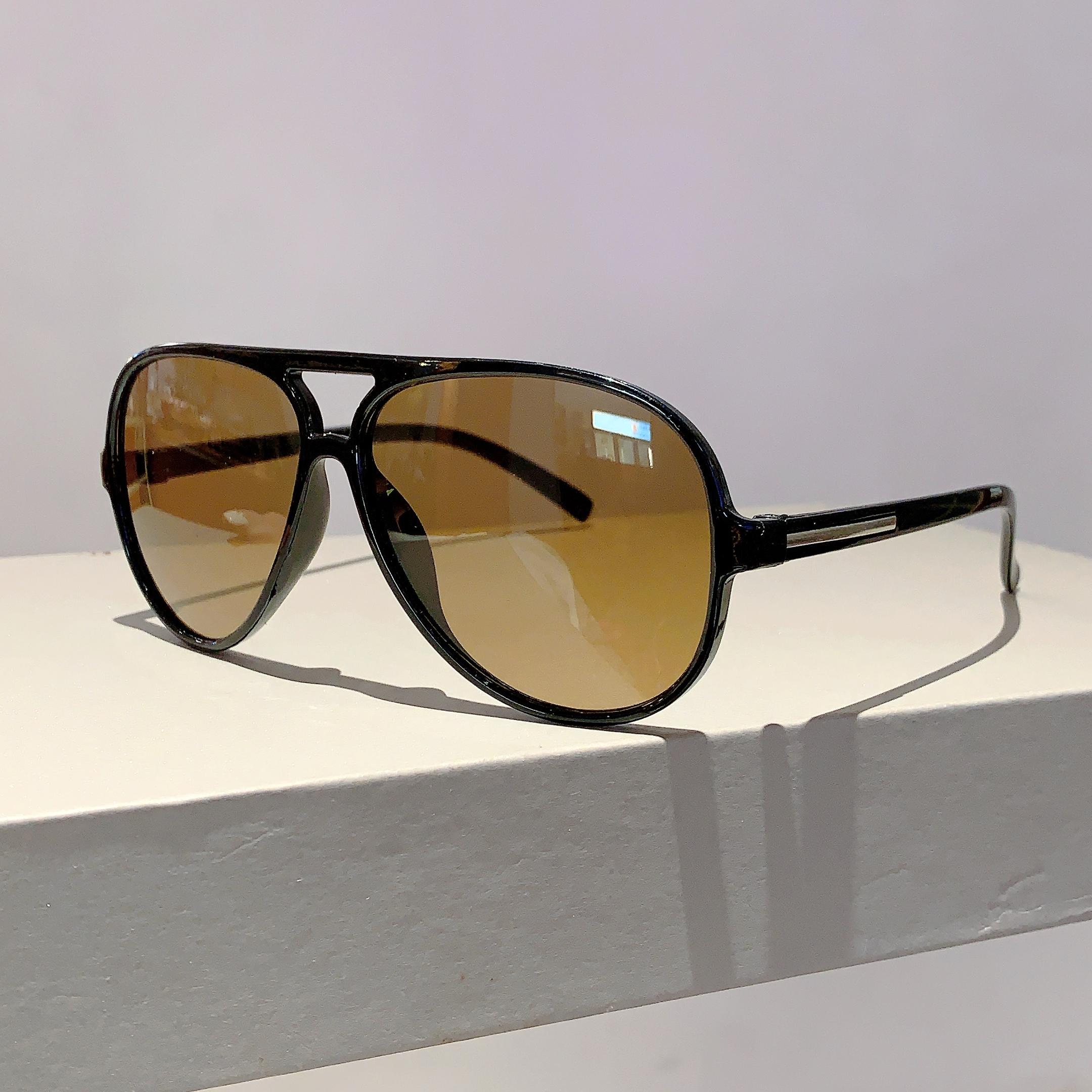 

Винтажные солнцезащитные очки-пилоты мужские Новая мода Уличные повседневные очки Женские Трендовый брендовый дизайн Корейский стиль Защита от УФ-лучей Солнцезащитные очки without case