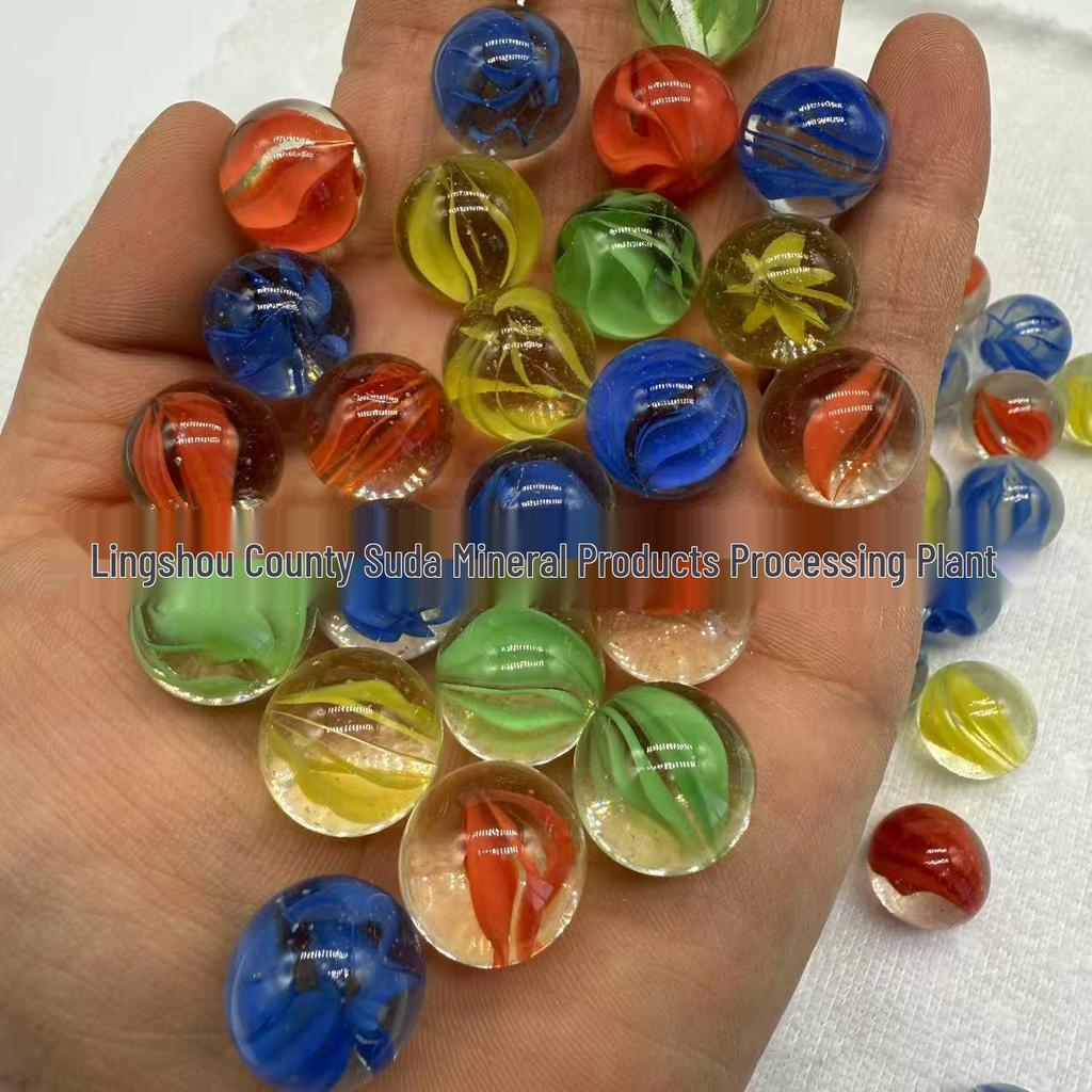 High Transparency 8-Petal Glass Marbles (14mm, 16mm, 25mm) for Fish Tank Decoration