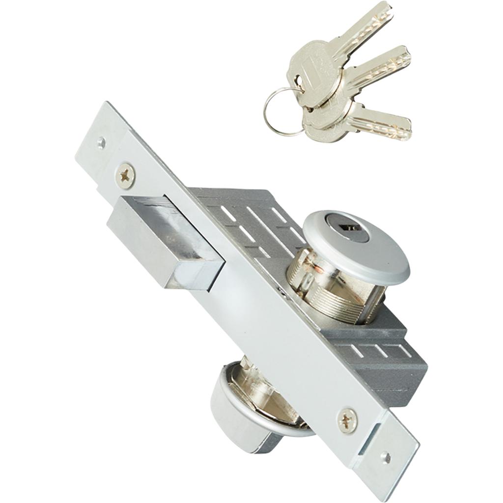 Double Sided Lock Set for Double Swing Doors Double Access Door Lock Set Simple Installation Fits 44 46mm Thick Doors