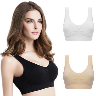 Sport-BH Große Größe Nahtlos Verstellbar Unterwäsche Sexy Bequem BH Tops Crop Top