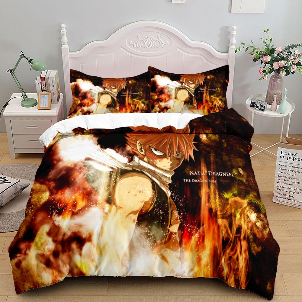 Passionate Natsu Comics Duvet Cover Set Usa King Queen Double Full Twin Single Size Kids Bed Linen Set