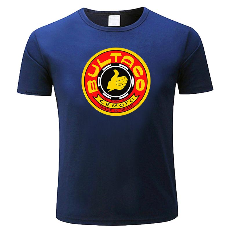 

men cotton tshirts Bultaco Cemoto Motorcycles Logo Mens Black TShirt summer brand man Tee Shirt male tops S