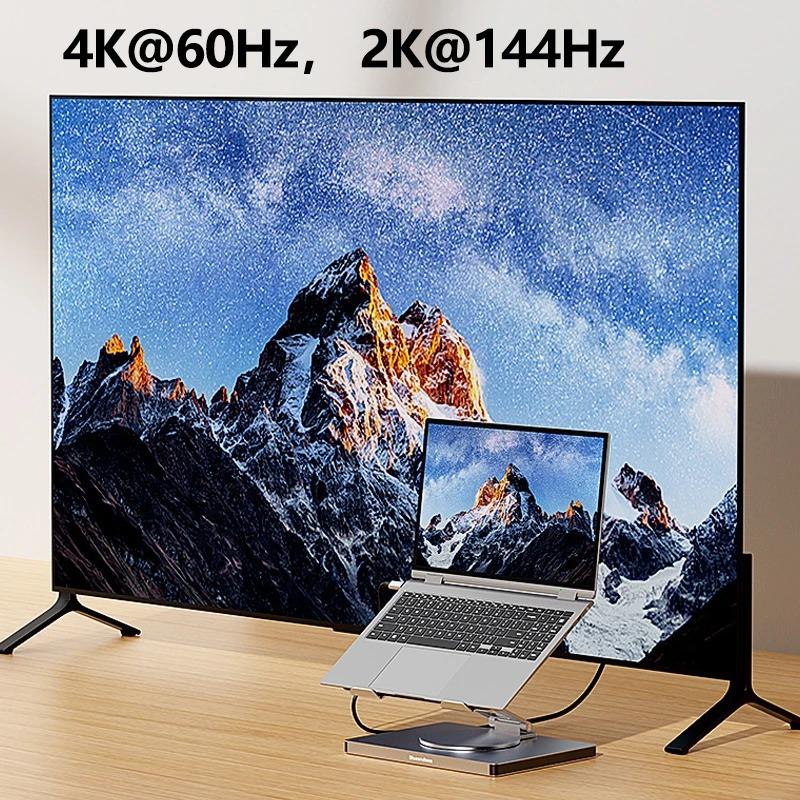 Foldable Laptop Stand with USB Hub Card Reader RJ45 Universal Bracket Holder 360° Rotatable Universal Bracket Holder