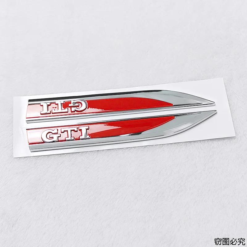 W13816.2x2cm Car Side Fender Emblem Sticker for VOLKSWAGEN GTI GLI Polo Golf Jetta Beetle MK7 MK5 Tiguan Touran Passat Decoration