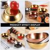 1pc Stainless Steel Golden Sauce Dishes Appetizer Seasoning Serving Dishes Sets Tray Spice Plates Kitchen Tableware