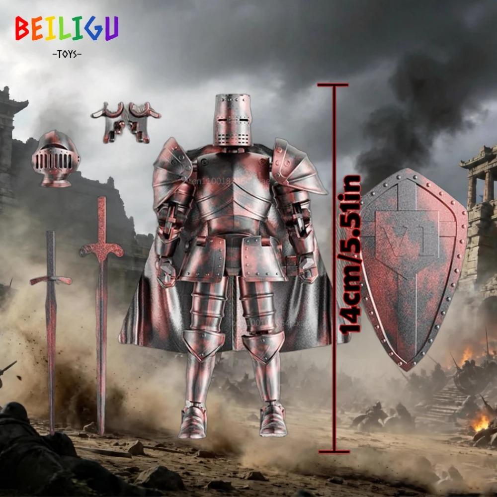 Cavalieri Medievali Action Figure Multi-articolato Cavallo da Guerra Cavaliere Armatura Arma Fredda Spada Scudo Giocattolo da Assemblare Collezione Regalo