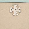 Tory Burch Mcgraw Double T Logo Beige Canvas With Navy Leather Patent Trim Bucket Bag Women Bags 145559-250