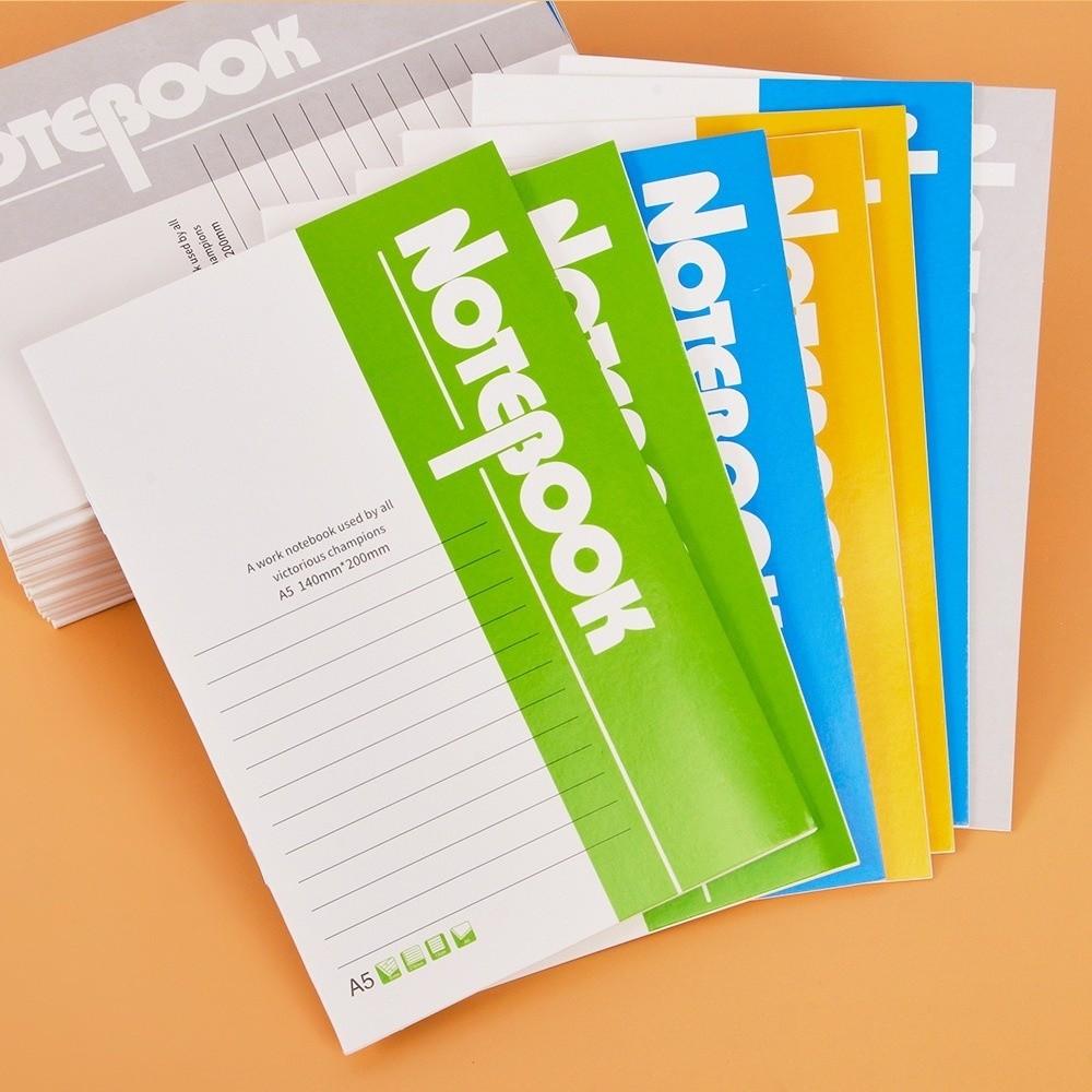 Thick Lined Notepad Soft Cover Hardcover Colorful School Stationery Office Supplies