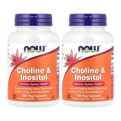 Choline & Inositol Veggie Capsules, 100 Count (2-Pack)