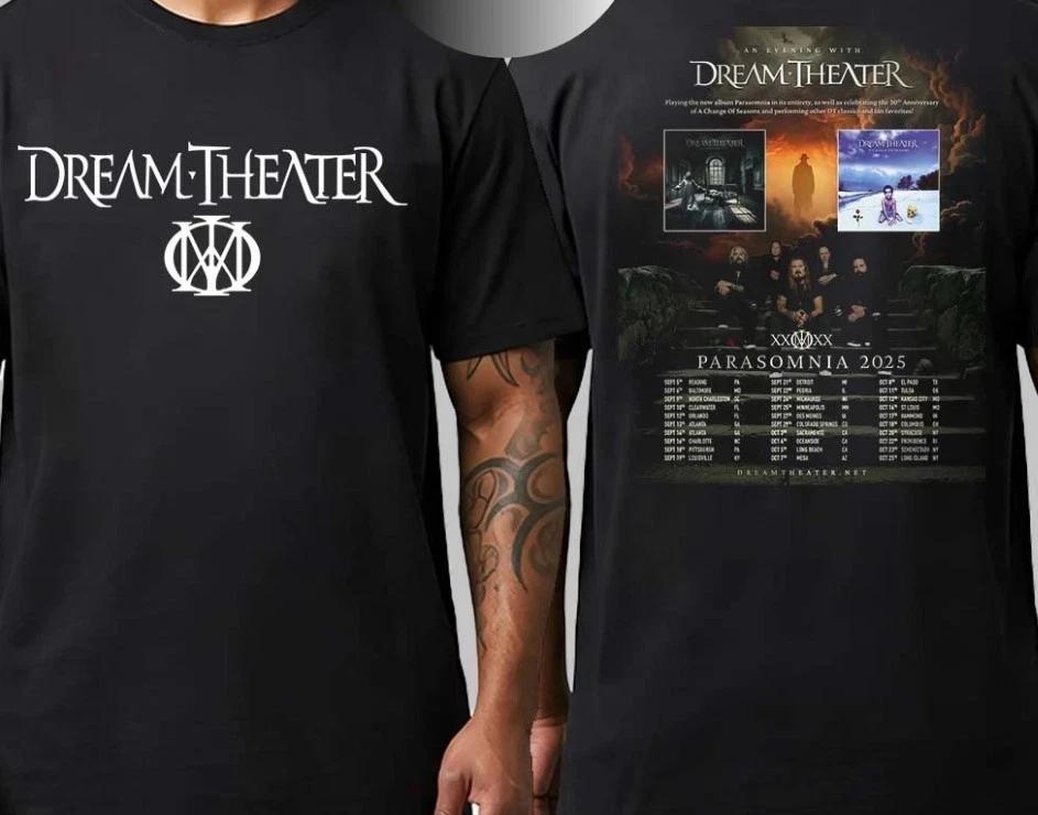 Dream Theater Parasomnia Tour 2025 Celebrate 30th Anniversary T-Shirt S