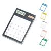Solar Powered Calculator Touch Screen 8 Digit LCD Display Portable Transparent Calculator for Office