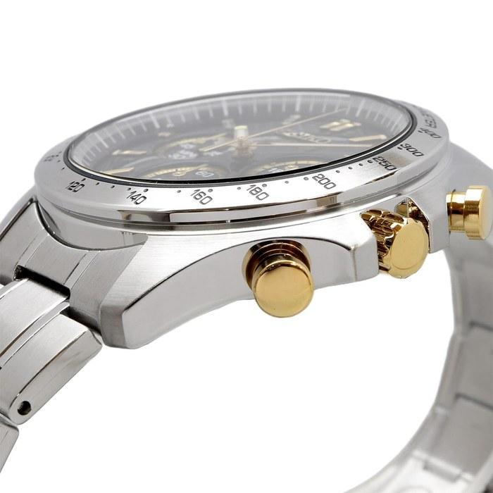 Seiko Chronograph Quartz Watch Men's SBTR015 Black & Gold