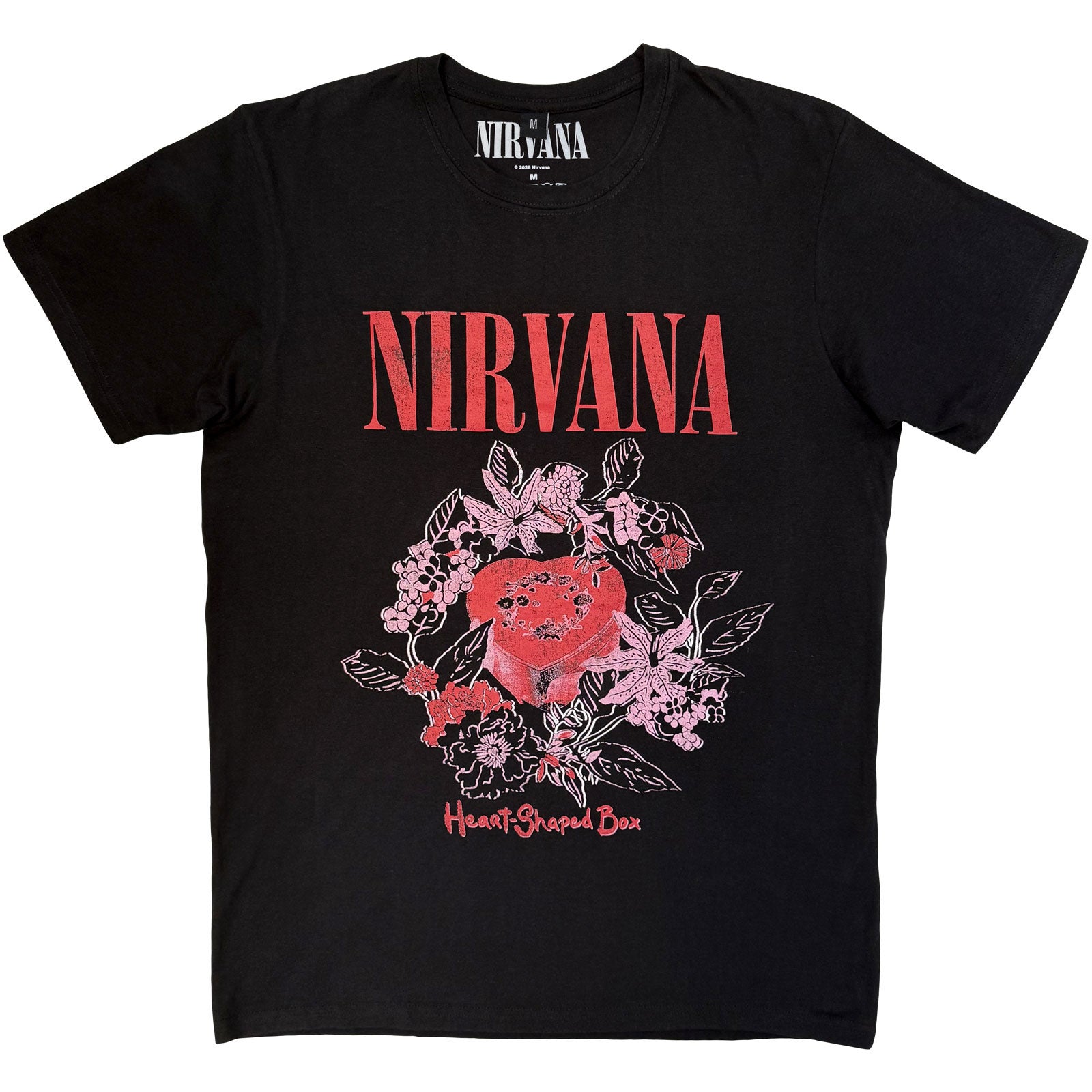 Nirvana Premium Carbon TShirt Heart Shaped Box Black OFFICIAL NEW XL