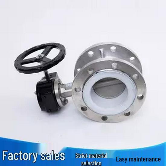 Corrosion-Resistant Stainless Steel Butterfly Valve with PTFE Seat D341F46-10P