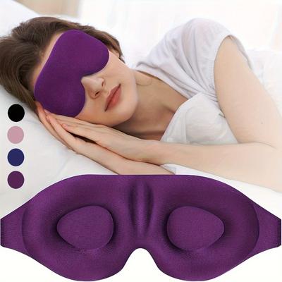 Sleep Mask For Side Sleeper, 100% Light Blocking Upgraded 3D Contoured Cup Eye Mask With Adjustable Strap, Eye Cover, Night Blindfold Eye Mask