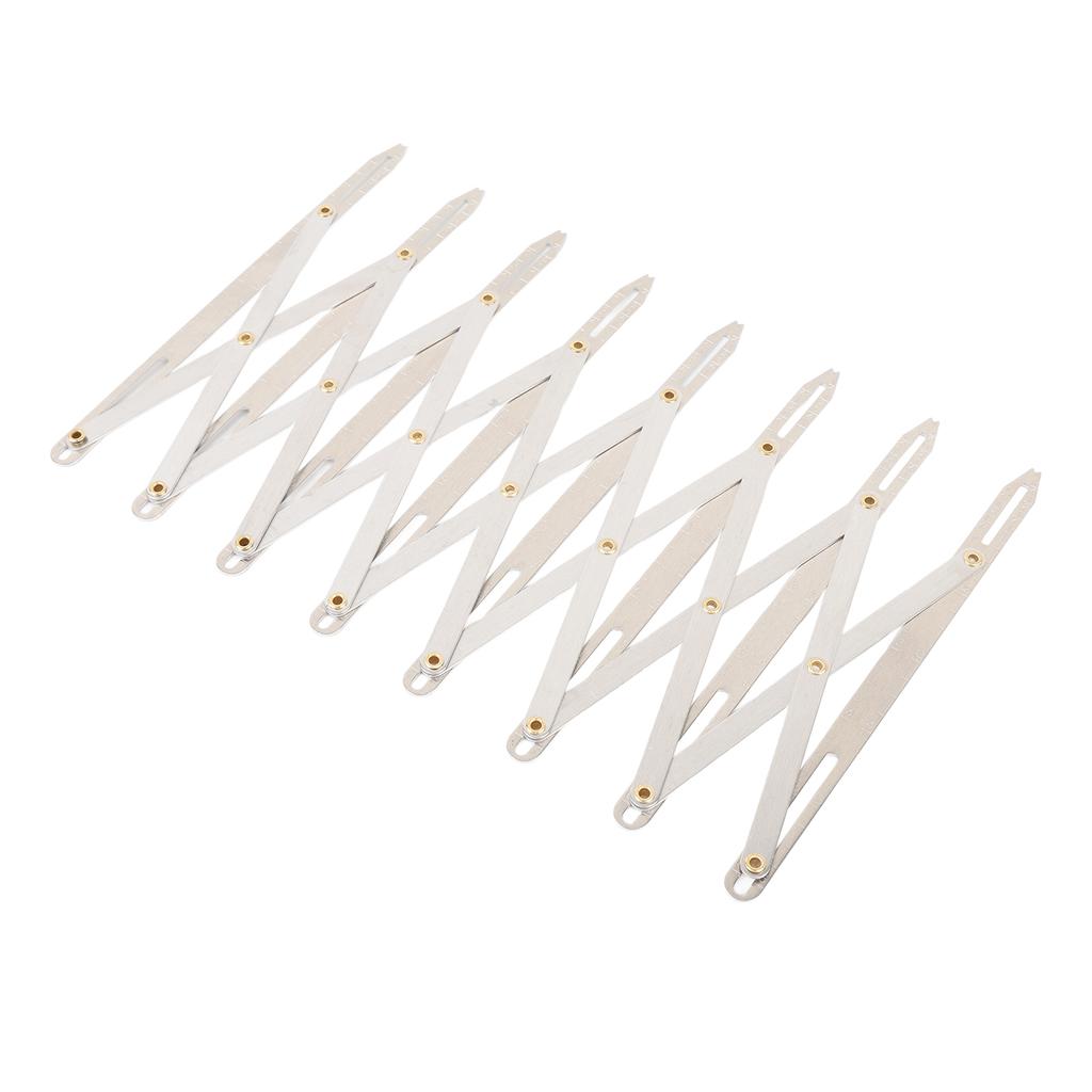 6,3 Zoll Erweiterbarer Aluminium Nähmaß Gleichabstandsteiler Erweiterbares Nähwerkzeug für Knöpfe Falten