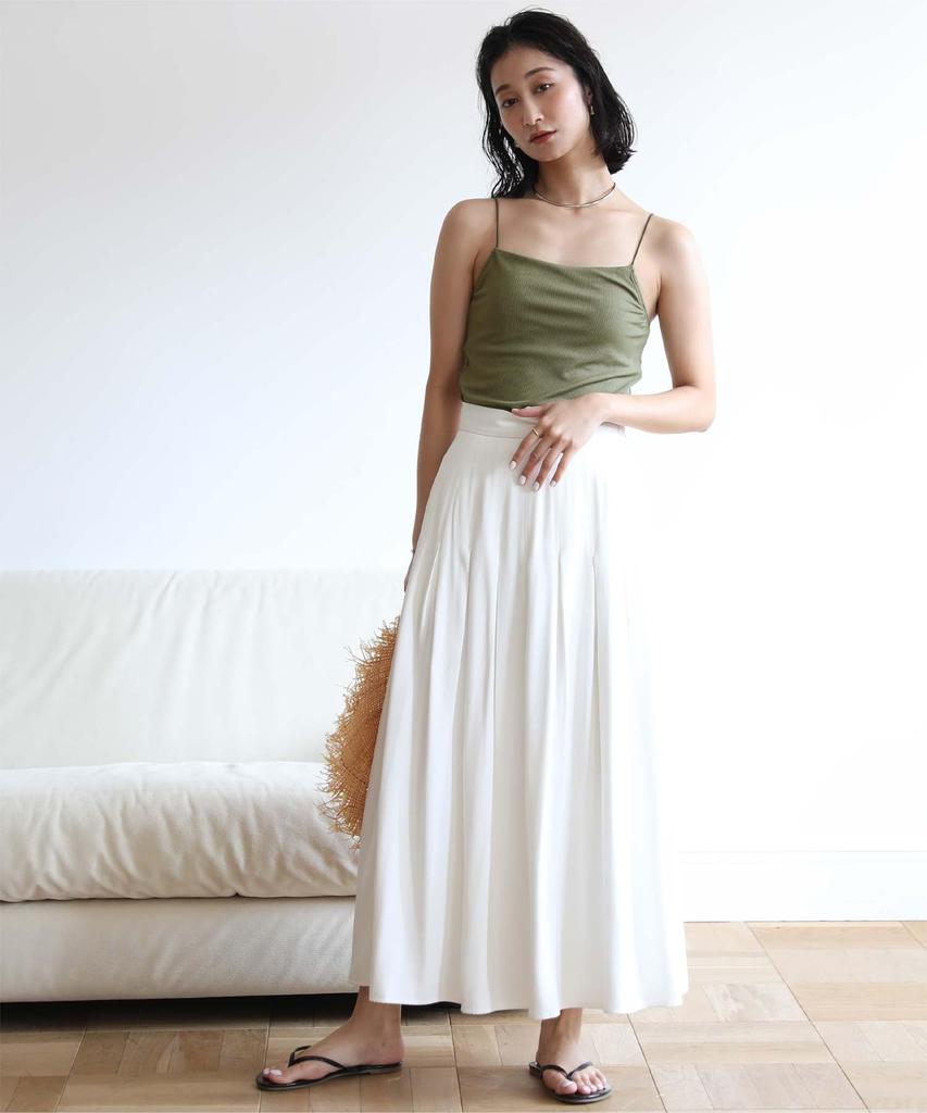 Yours Simple Camisole with Size BFXU1747 Cups, Amphibious, Women's, S, Khaki,