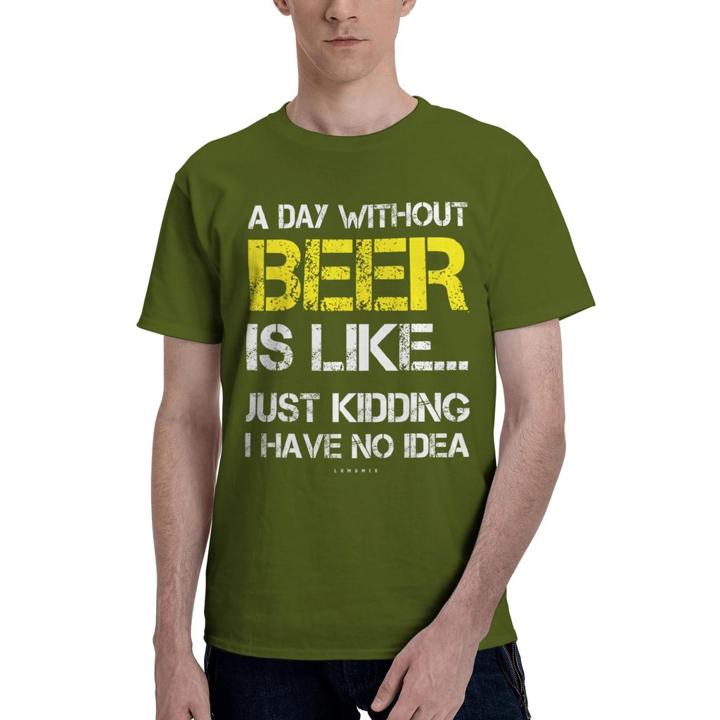 1 Piece Funny Funny Graphic 100 Cotton Tshirt Beer Day Tees Tops For Unisex