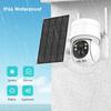 iCSee Solar-Powered PTZ Wireless Security Camera with Battery Monitor