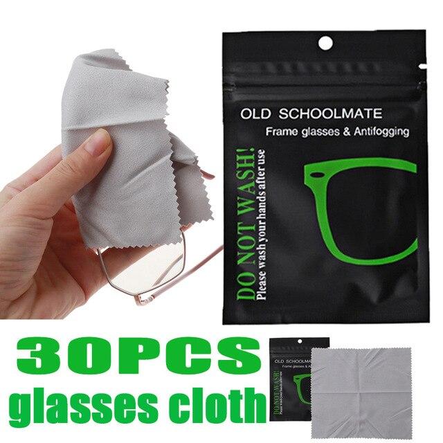 

30 шт. универсальные противозапотевающие салфетки для очков Pano de gafas antivaho, ткань для линз, противозапотевающая салфетка для очков, предотвращает запотевание очков wholesale чёрный