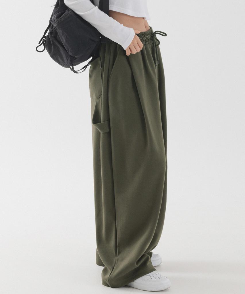 PIANER Carpenter Wide Sweatpants (Khaki)
