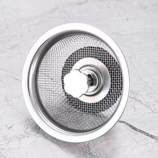 Kitchen Sink Filter Rustproof High-density Stainless Steel Mesh Bath Drain Stopper for Restaurant