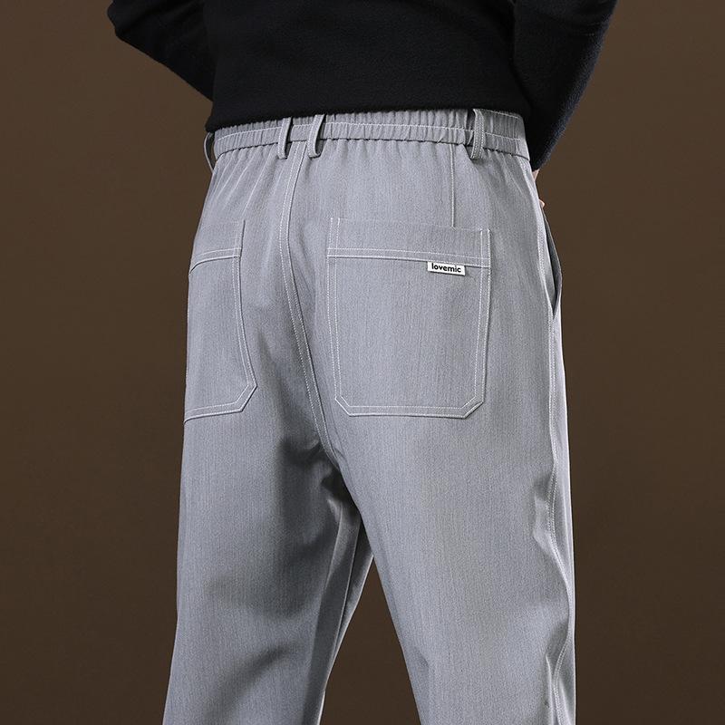 

Универсальные мужские повседневные брюки для бизнеса, мужские брюки с небольшими прямыми штанинами 38