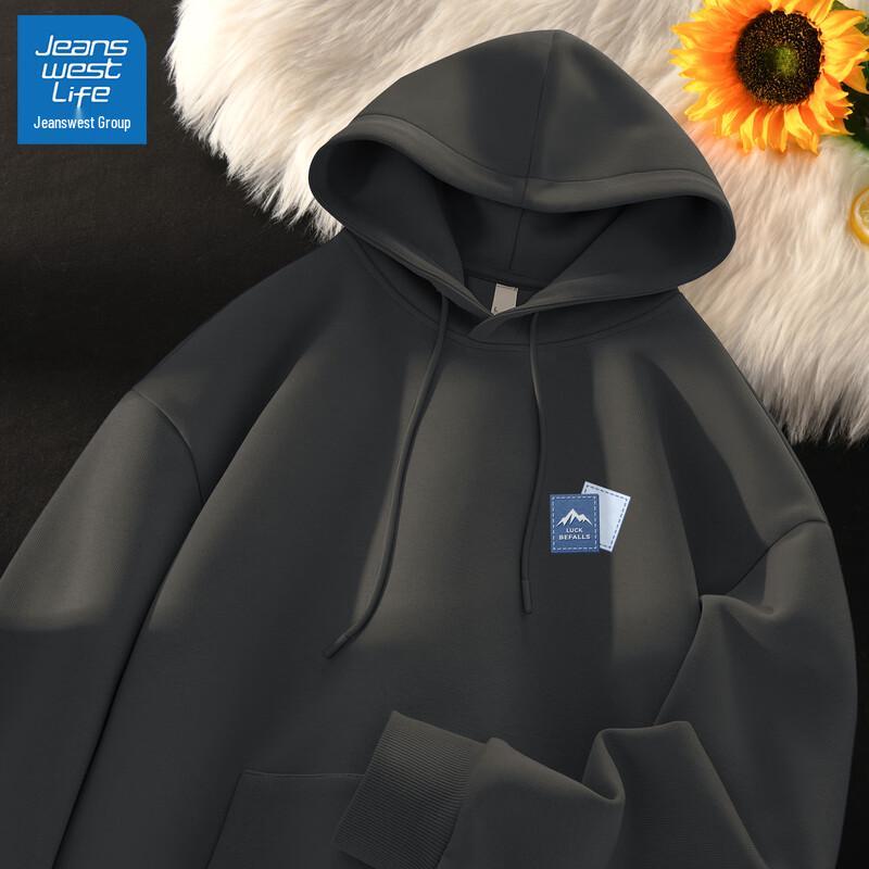 JEANSWEST LIFE Pull à capuche ample rétro américain pour homme