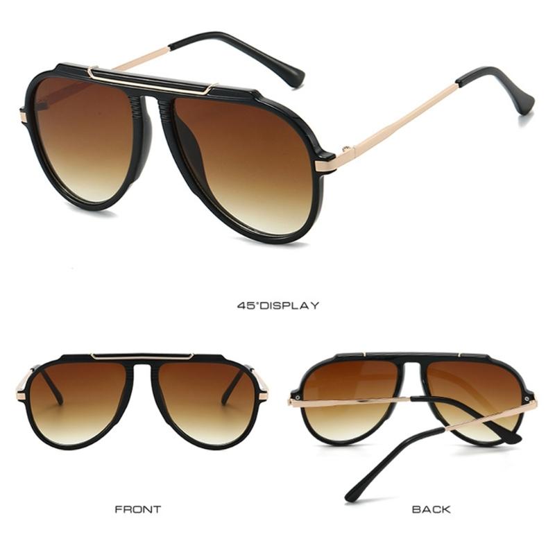 Stylish Unisex Pilot Sunglasses With Large Frame For Women Men Various Face Shape And Outfit For Casual Formal Event