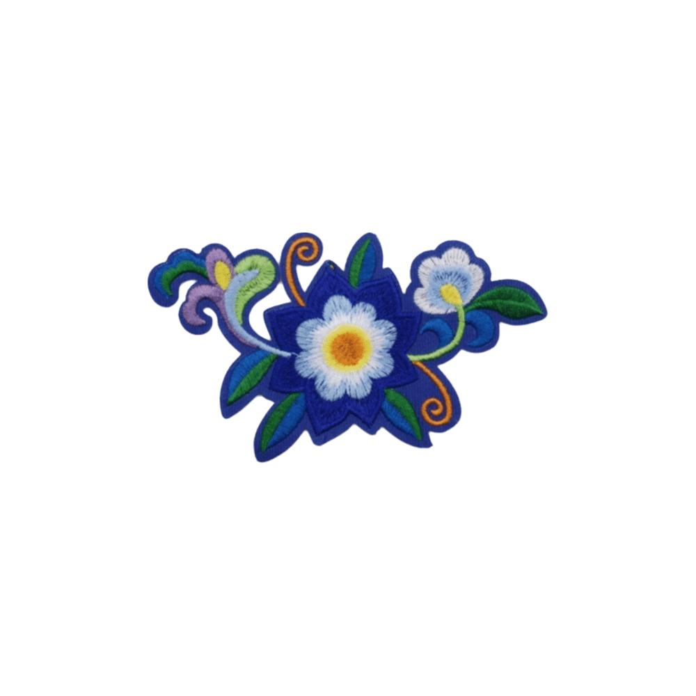 Flowers Leaves Embroidery Patches Hot Melt Adhesive Ironing DIY Embroidery Flowers Patch Sew Iron On Patches