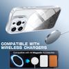 For iPhone 15 Pro Magnetic Case Gradient Glitter Shockproof TPU PC Phone Cover Compatible with MagSafe