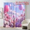 Flat Printing Curtains Without Rod Blossomdreams Chic Curtain Durable Polyester Room Decor Living Set Of 2 Made