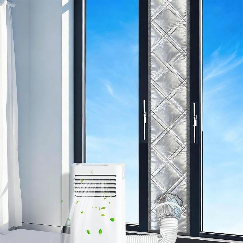 Air Conditioner Window Seal Kit Padded Silver Coated UV Resistant Portable Easy Installation for Household AC Units