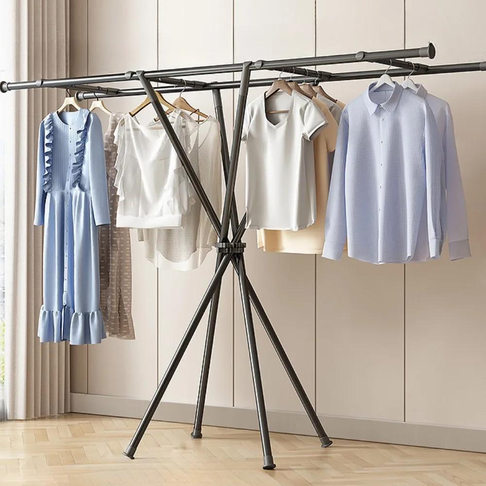 Foldable Drying Rack X-Shaped Clothes Hanger Indoor Save Space