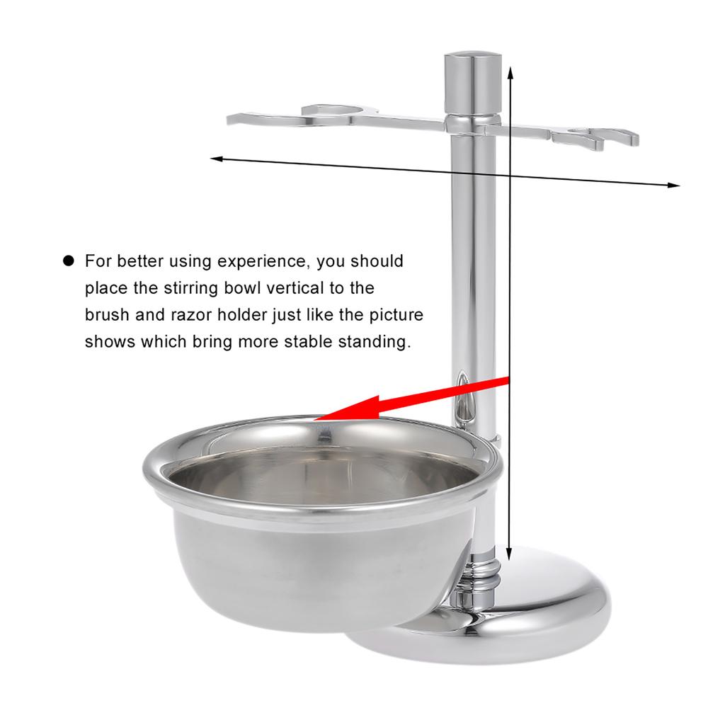 2 in 1 Stainless Steel Shaving Holder for Shaving Razor Brush & Shaving Soap Bowl Men s Shaving Kit Male Shaving Tool