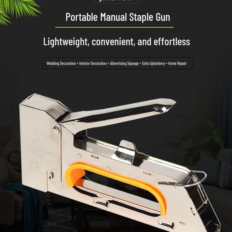 Manual U-Type Nail Gun for Spray Painting, Upholstery, and Canvas - Model 1008F