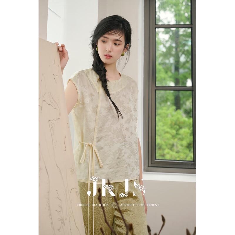 

JK&JS New Chinese Style Jacquard Rayon Short-Sleeve Shirt M