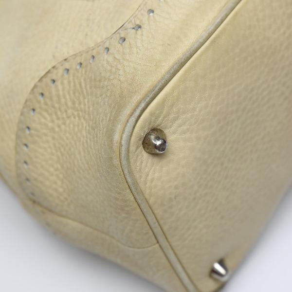 COACH leather Tote Bag leather beige Women 5056 Used