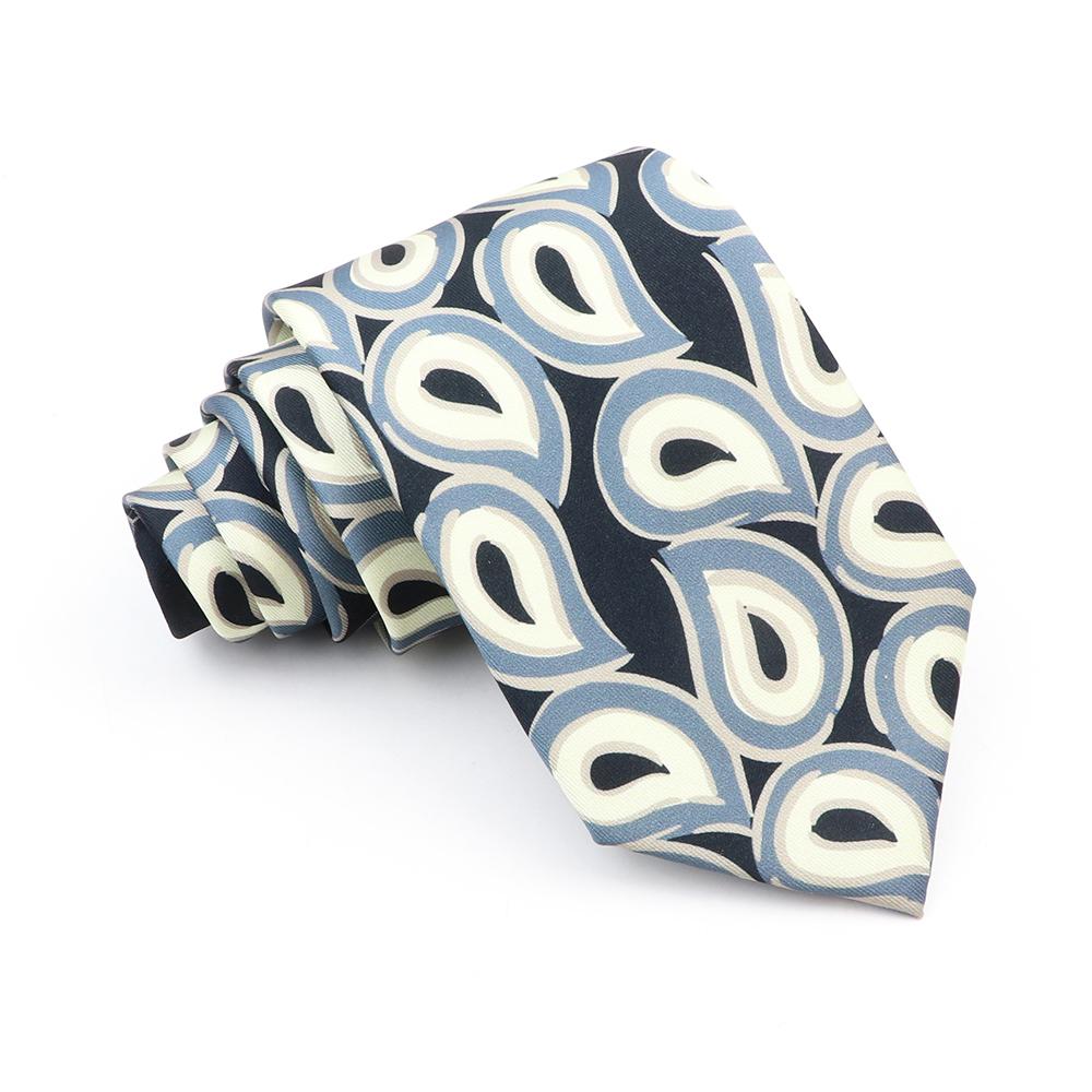 Supermjuka bohemiska sidenpolyesterslipsar för män Nyhet Design Bröllopskontor Företag Gravata tryckt slipspresent
