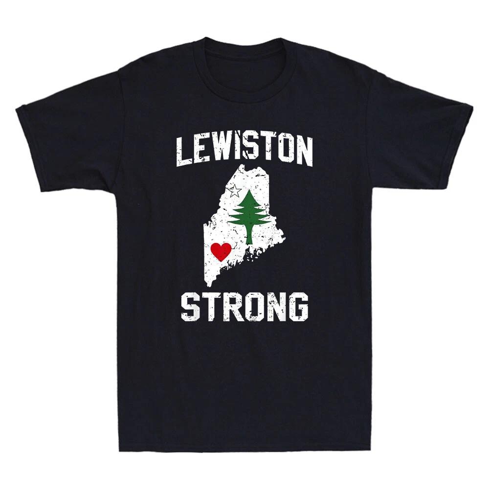 Lewiston Strong T-shirt Pray For Lewiston Tee Maine Strong Vintage Men s T-Shirt XXL