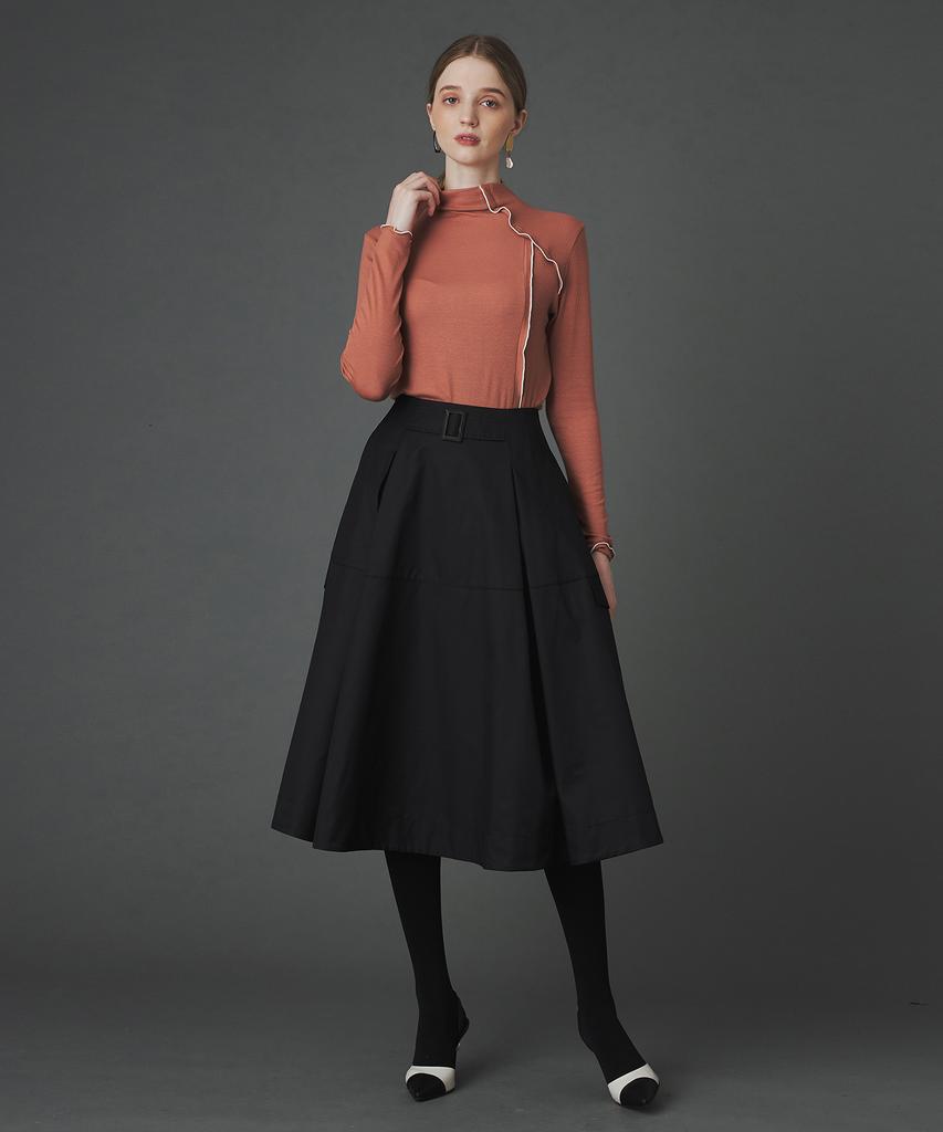 Pelimela Marigold Trench Skirt (Black)
