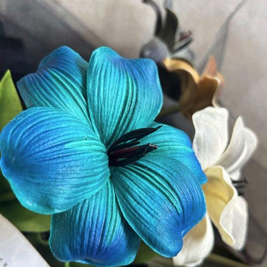 Artificial Flower 17 Inch Long Stem Faux Silk Blooming Tulip Flower for Vase Floral Arrangement Spring Home Table Kitchen Centerpiece