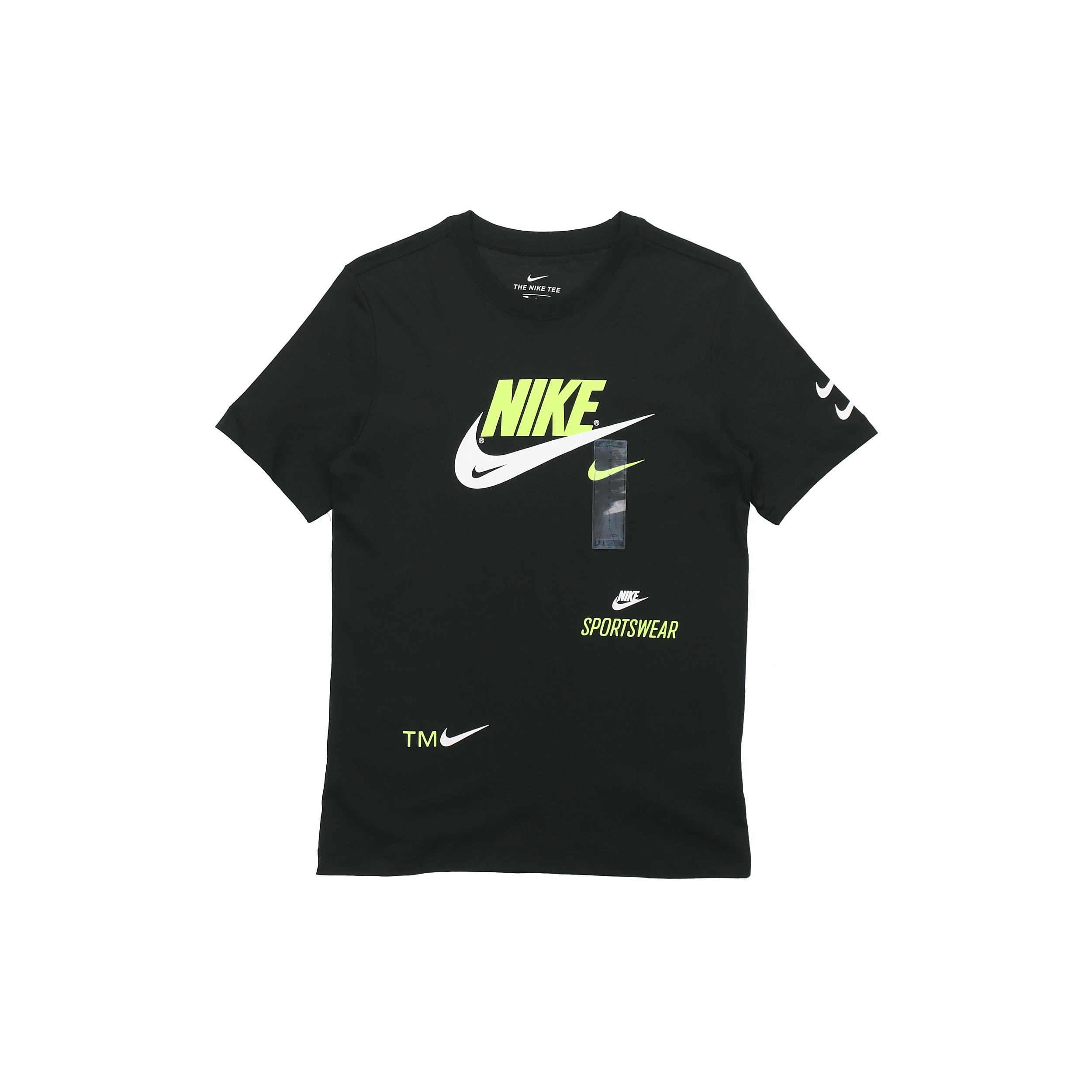 Nike Alphabet Logo Sports Short Sleeve Black Men s CU0079-010 M