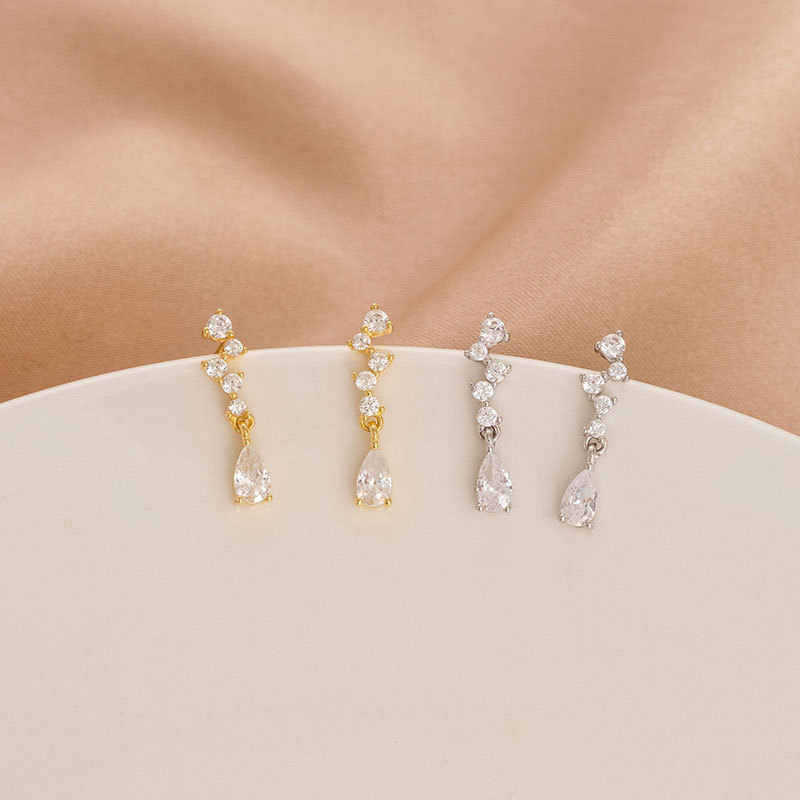 Star Tassel Earrings for Women French Retro Niche Exquisite Temperament Advanced Water Drop Starry Sky Earrings for Women