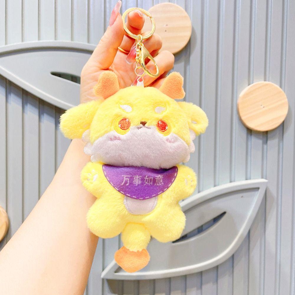 Cute Dragon Year Keychain Cartoon Backpack Doll Pendant Backpack Decor Dragon Doll Keyring  Couple
