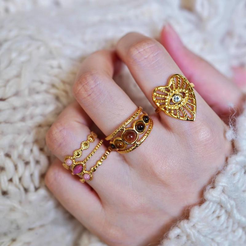 Chic Adjustable Open Finger Ring For Women Featuring Unique Geometric Design And Stylish Copper Material